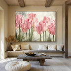 “Pink Tulips” - Realistic Oil Painting On Canvas DKS898
