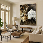 “Lion and Lamb Harmony” Painting On Canvas PT1452