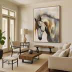Ethereal Equine Soft - Hued Abstract Horse, Painting On Canvas PT2144