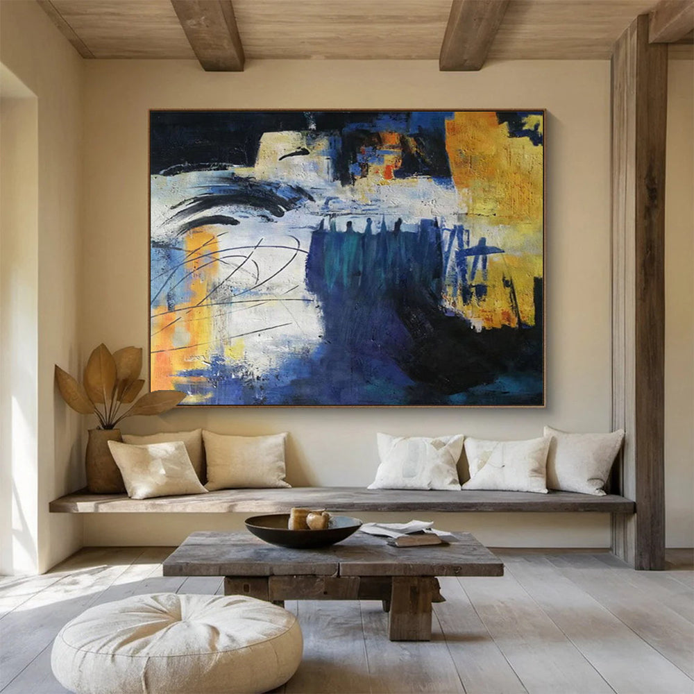 “Abstract City Forms” - Cubist - Inspired Painting On Canvas DKS850