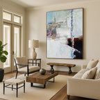 “White - Based Abstract Layers” - Abstract Expressionist Painting On Canvas DS040