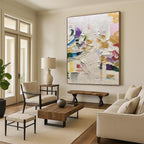 “Vibrant Palette Knife Abstract” - Impasto Abstract Painting On Canvas PT1035