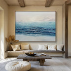 “Shimmering Ocean Waves” - Realistic Seaside Painting On Canvas PT185