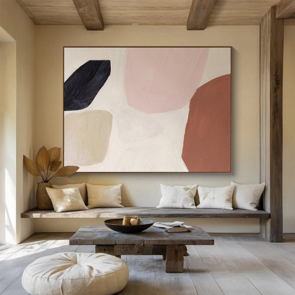 “Pastel Shapes Abstract” - Abstract Painting on Canvas DKS578