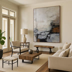 “Textured Abstract in Neutral Tones” - Impressionistic Abstract Painting On Canvas PS0257