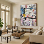 “Colorful Abstract Chaos” - Abstract Expressionist Painting On Canvas PT1268