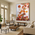 “Orange - Gold Autumn Leaves” - Painting On Canvas PT2079