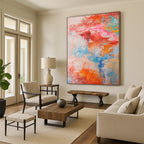 “Colorful Abstract Fusion” - Abstract Expressionist Painting On Canvas PS0031
