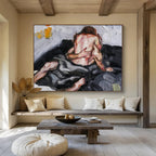 “Intimate Figural Abstract” - Figurative Abstract Painting, Suitable for Bedroom & Private Lounge DKS613