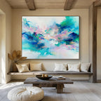 “Dreamy Color Clouds” - Fluid Abstract Painting On Canvas DKS486