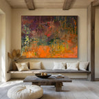 Colorful Abstract Landscape - Contemporary Abstract Painting On Canvas DKS370