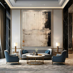 Textured Neutral Background with Subtle Accents "Subtle Textures" Abstract Painting On Canvas PS1209