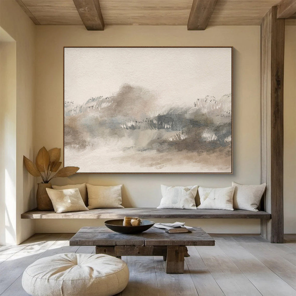 “Muted Earth - Tone Landscape” Landscape Painting On Canvas DKS244