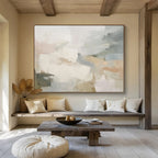 Soft Pastel Abstract Painting On Canvas DKS044