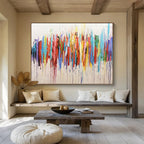 “Color Burst Drip” - Abstract Expressionism Painting On Canvas PT223