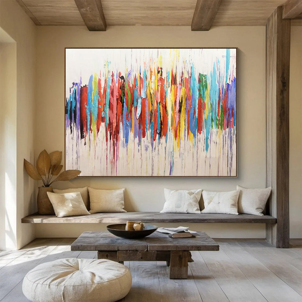 “Color Burst Drip” - Abstract Expressionism Painting On Canvas PT223