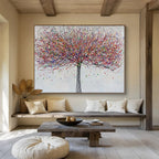 “Colorful Drizzle Tree” - Abstract Nature - Painting On Canvas PT1727