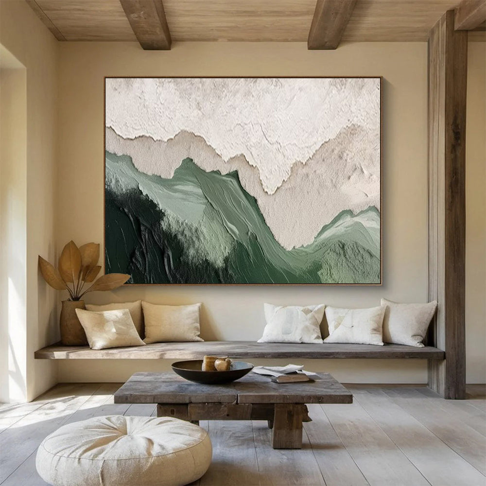 “Layered Mountain Peaks” - Abstract Landscape - Painting On Canvas PT1750