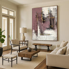 “Purple - Gold Abstract Textured Layers” - Opulent Abstract Painting On Canvas PS0366