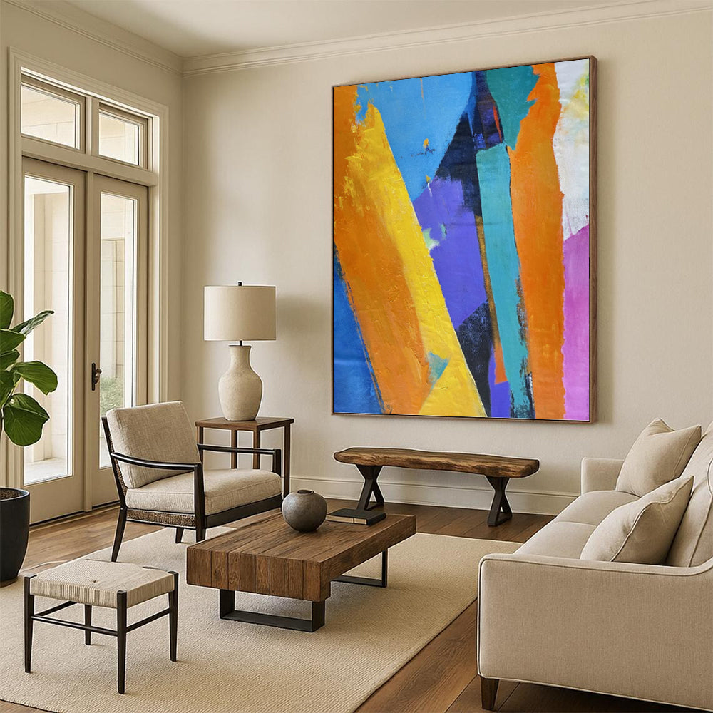 “Color Block Abstract” - Abstract Expressionist Painting On Canvas PT1343