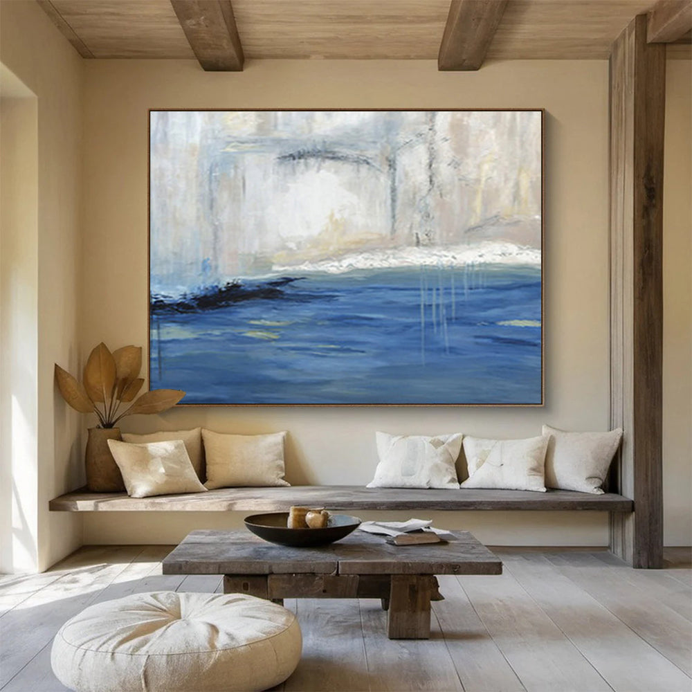 “Waterfall Abstract” - Nature - inspired Landscape Painting On Canvas DKS402