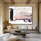 “Soft Neutral Abstract Layers” - Calm Abstract Painting On Canvas PT143