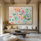 Whimsical Colorful Abstract Painting On Canvas DKS059