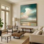 “Soft Sky Abstract” - Impressionist - Inspired Painting On Canvas PT1357