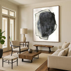 “Black and Gray Textured Abstract” - Abstract Minimalist Painting On Canvas PT2252