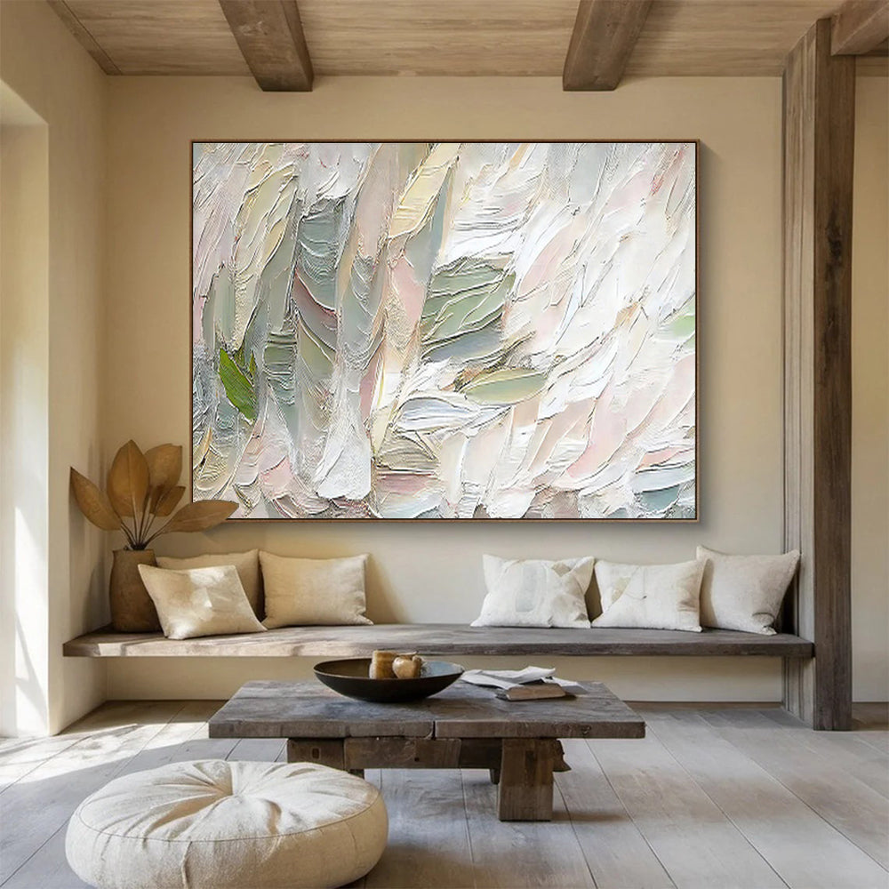 “Teal, Gold, and Pink Abstract Fusion” Abstract Painting On Canvas DKS261