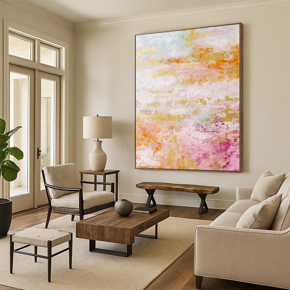 “Pastel Rainbow Abstract Dream” - Whimsical Abstract Painting On Canvas PS0047
