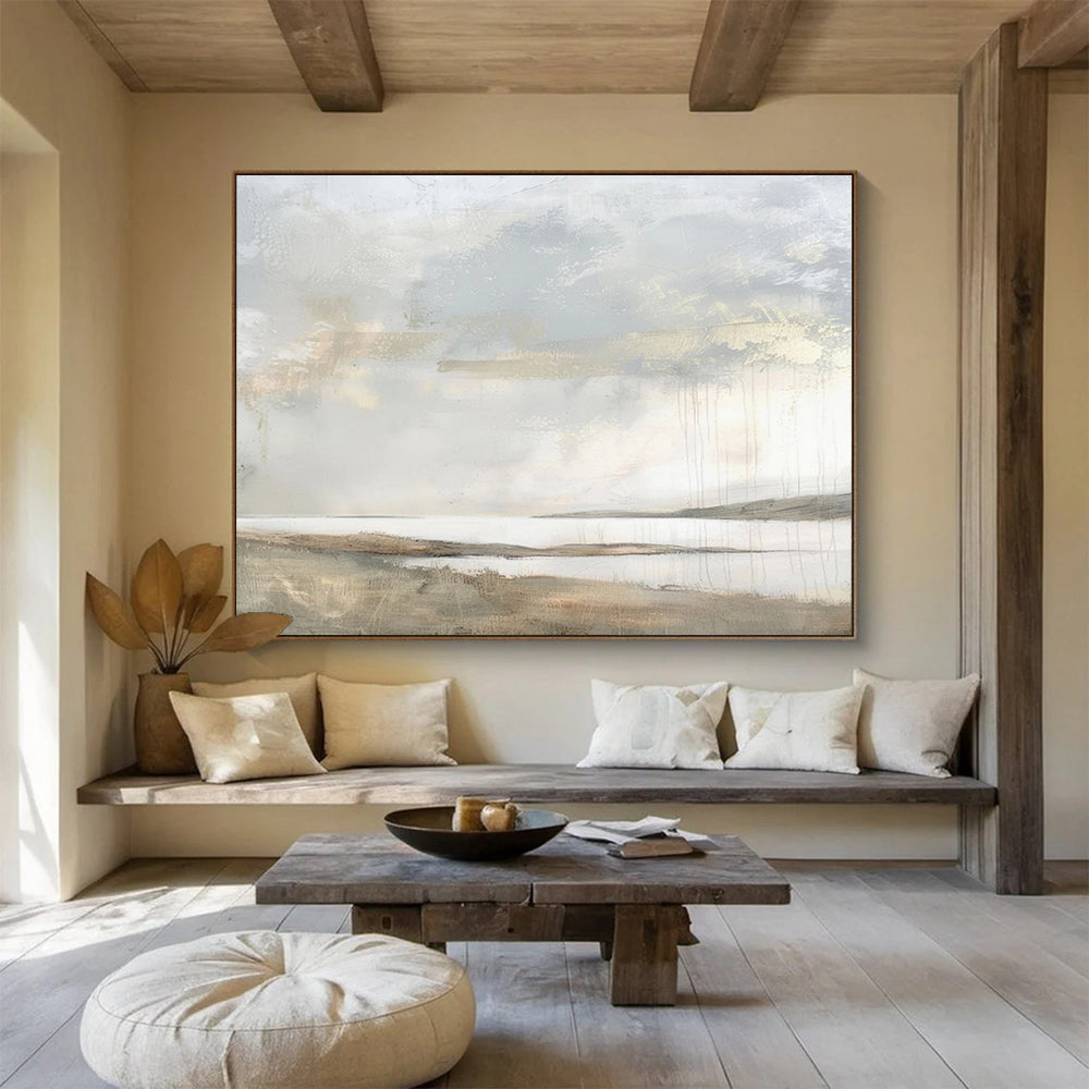 “Ethereal Lakeside Landscape” Landscape Painting On Canvas DKS249