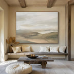 “Neutral - Toned Desert Vista” Landscape Painting On Canvas DKS247