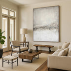 “Grey Textured Minimalism” - Monochromatic Grey Abstract Painting On Canvas PT1068