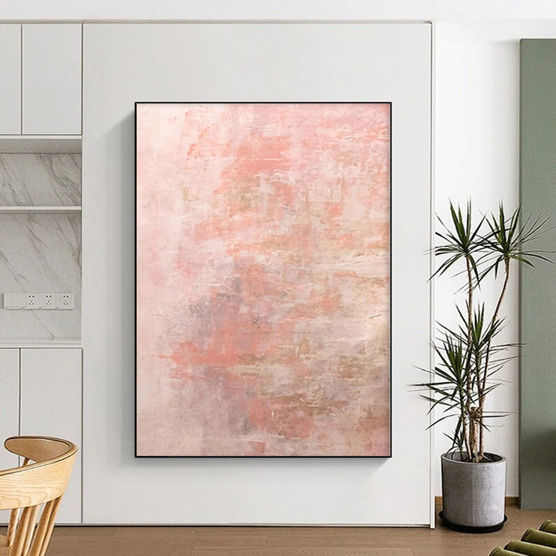 “Blush - Toned Subtle Abstract” - Abstract Minimalist Painting On Canvas PS0016