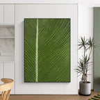 “Green Leaf Texture” - Realistic Botanical Painting On Canvas PT1977