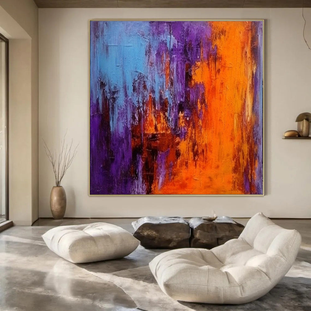 Vivid Color Blend, "Purple Haze" – Abstract Expressionist Painting On Canvas PS1032