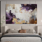 Purple and Gold Abstract Fusion Contemporary Abstract Painting On Canvas DKS131