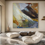 Mixed Colors with Textured Layers "Vibrant Layers" Abstract Painting On Canvas PS1355