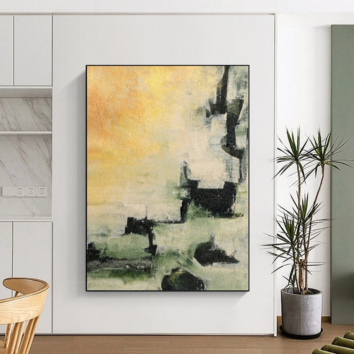 “Earthy Tones Abstract” - Nature - Inspired Abstract Painting On Canvas PS0040