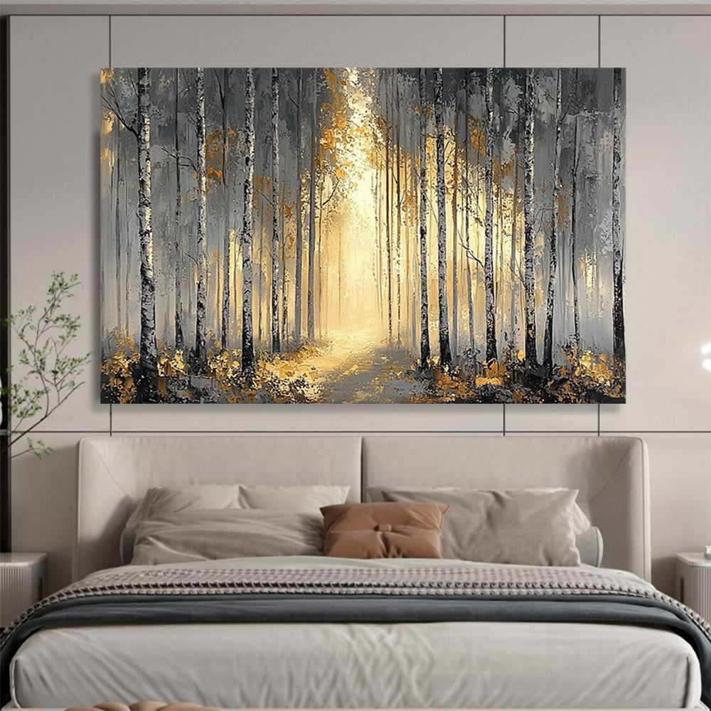 “Misty Forest Path Abstract” - Ethereal Landscape Painting On Canvas PT159