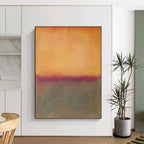 “Orange - Purple Gradient” - Minimalist, Abstract - Hued Painting On Canvas PT1602