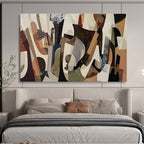 “Geometric Cubist Abstract” - Cubist Abstract Painting, Ideal for Art Gallery & Modern Living Room DKS621