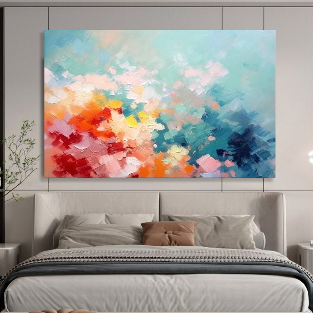 “Pastel Color Palette” - Impasto Abstract Painting On Canvas PT058