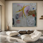 Eclectic Shapes, Colors "Dream Junk Drawer" Abstract Painting On Canvas PS1408