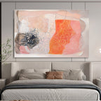 Pastel & Black Abstract Fusion Painting On Canvas DKS052
