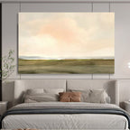 “Pastel Sky and Earth Landscape” - Soft Impressionistic Painting On Canvas PT121