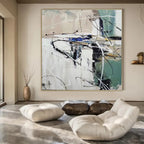 “Monochrome Swirl Minimalism” - Line - Driven Abstract Art On Canvas PS0202