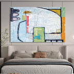 “Urban - Inspired Geometric Abstract” - Geometric Abstract Painting DKS542