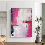 Pink & Purple Abstract Fusion Painting On Canvas PS0814